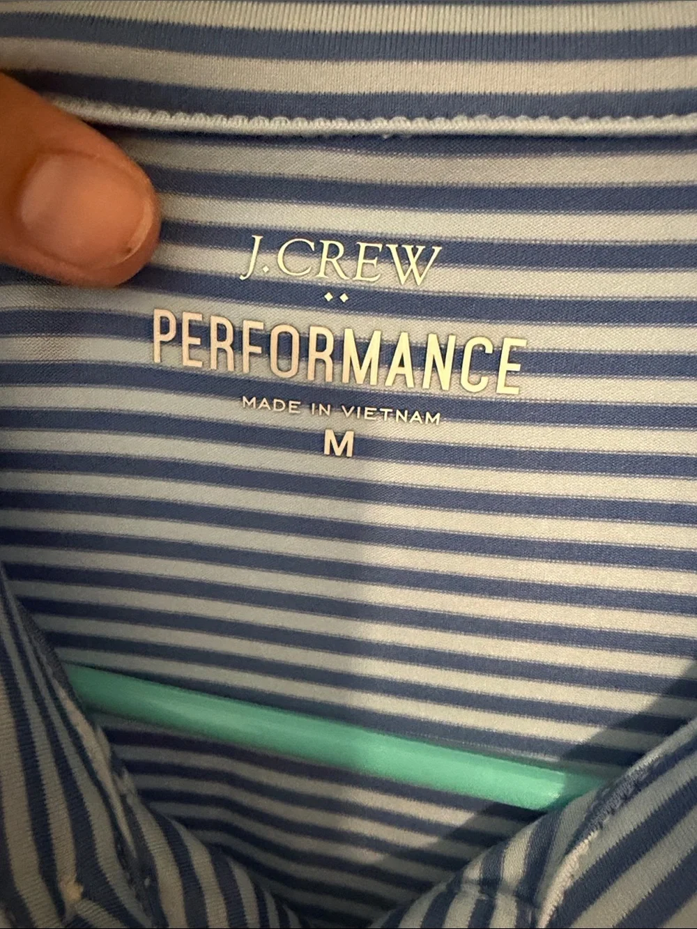 J. Crew Blue Striped Polo Shirt